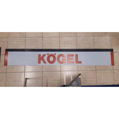 Брызговик Газель длинномер (2050х320) KOGEL красный на белом фоне