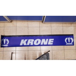 Брызговик Газель длинномер (2050х320) KRONE белый на синем фоне